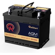 AGM Battery BCI Group 47 Car Battery-12v 60Ah H5 Size 47 Automotive Battery, 12V Battery Start and Stop Rechargeable Auto Starting Power, Deep Cycle, 105RC, 680CCA