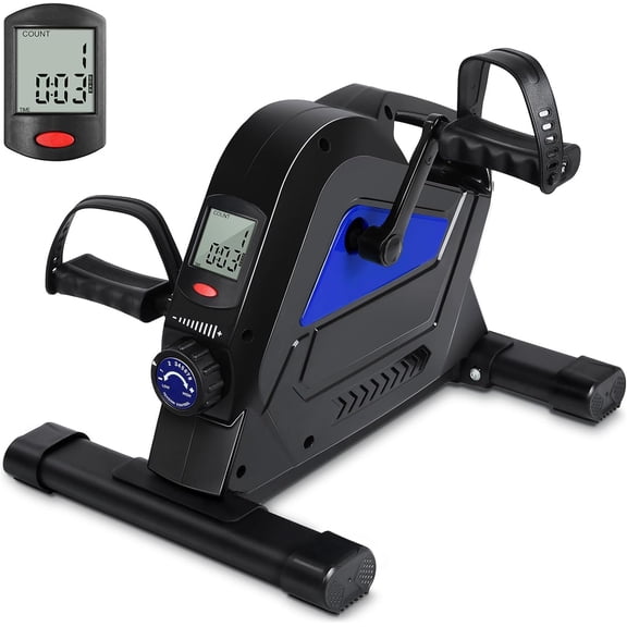 AGM Under Desk Bike Pedal Exerciser, Mini Exercise Bike with Magnetic Resistance, Desk Exercise Equipment for Arm & Leg, Portable Foot Pedal Exerciser for Home Fitness or Office Workout