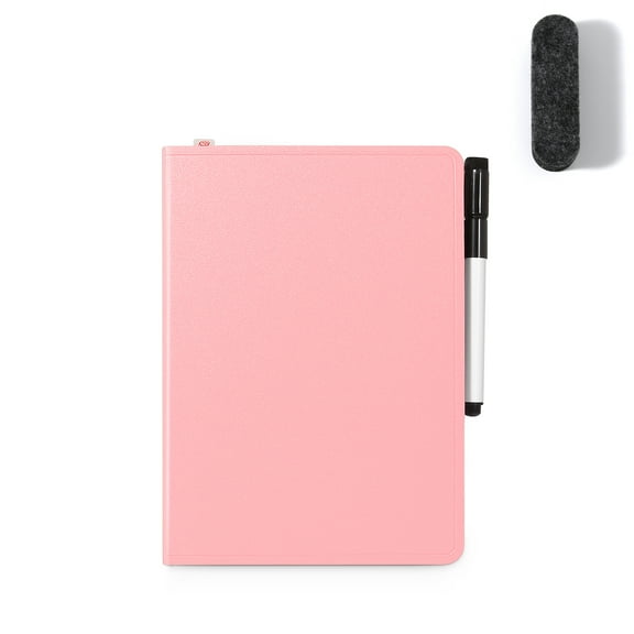AGM Dry Erase Notebook, 8.43" x 6.02" Portable Reusable Erasable A5 Dry Erase Whiteboard Notebook for Business Home Office, Pink