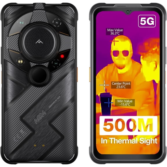 AGM G2 Guardian 5G Rugged Smartphone , Rugged Phone with 20MP Infrared Night Vision, Qualcomm QCM6490, 6.58" FHD 120Hz, 7000mAh, 12+256GB