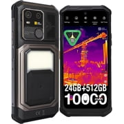 AGM G3 Pro Flagship Ultra Rugged Smartphone Android 15, 25fps Thermal Camera, 6.72 FHD 120Hz Display, Wireless Charging, 10000mAh, NFC/GPS/Camping Light/116dB Speaker | 24GB 512GB,BLACK,6.72