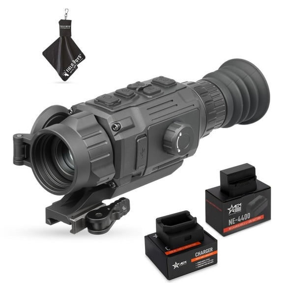 AGM Global Vision Rattler V2 Thermal Imaging Scope for Hunting, High Resolution with High Sensitivity Thermal Optics, Waterproof & Durable, Includes Rechargeable Battery, Charger, & Cloth 19-256