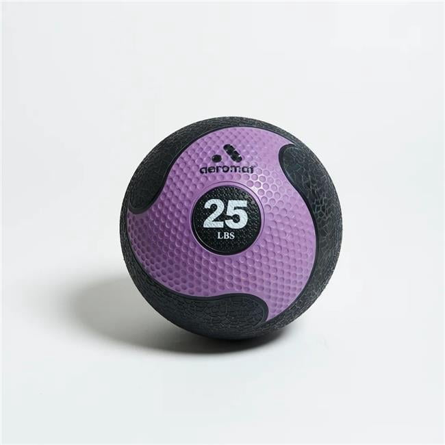 AGM Group 35973 10.8 in. 25 lbs Deluxe Medicine Ball - Black & Purple
