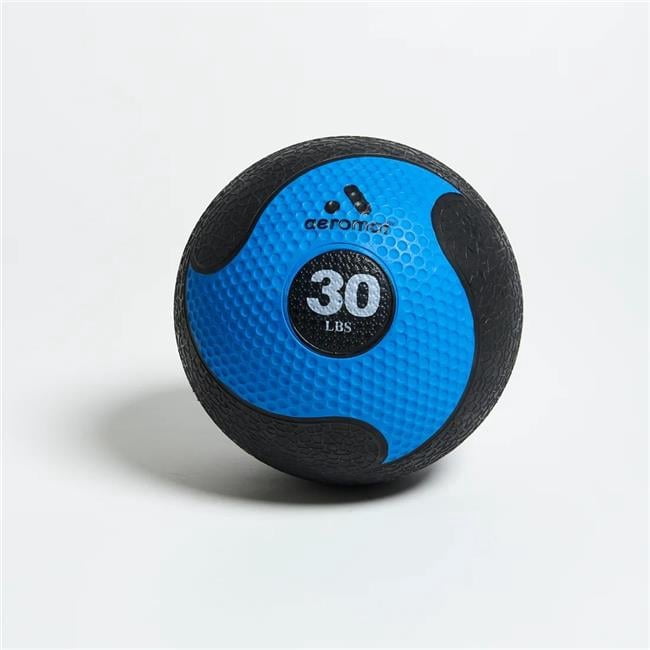 AGM Group 35974 10.8 in. 30 lbs Deluxe Medicine Ball - Black & Blue