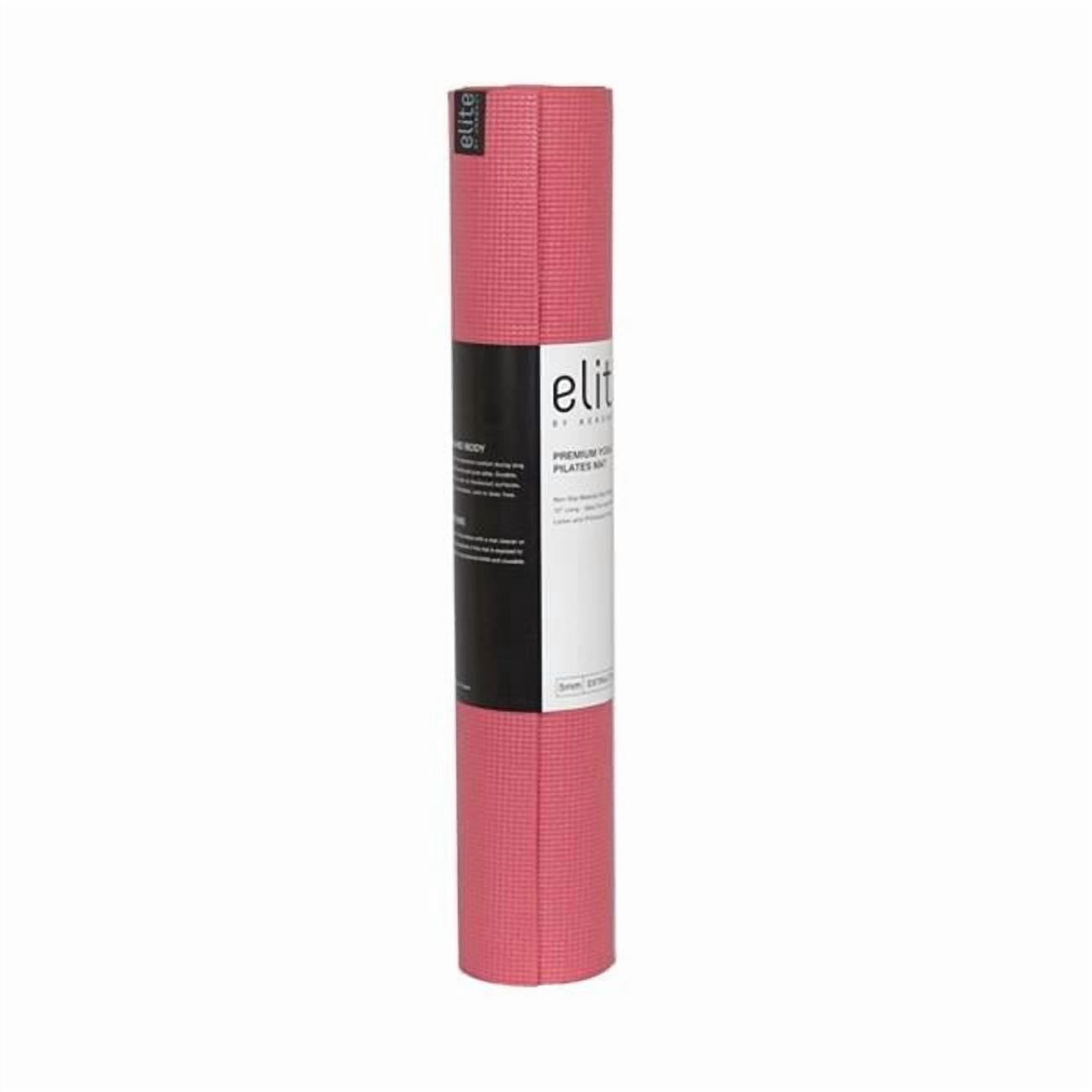 AGM Group  5 mm Elite Yoga & Pilates Aeromat, Dusty Rose - 24 x 72 in.