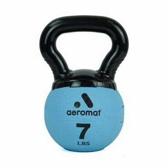 AGM Group 7 lbs 2021 Aeromat Elite Mini Kettlebell Medicine Ball, Light Blue - New Handle