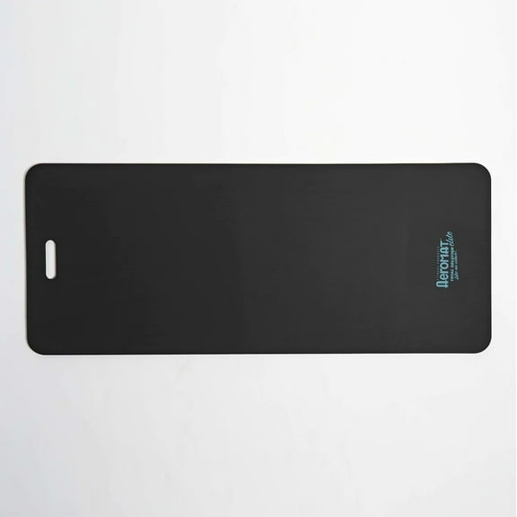 Aeromat Elite Workout mat, w/handle, 1/2"x24"x56",Black