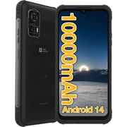 AGM H MAX Rugged Smartphone, 10000mAh 4G LTE Rugged Phone, Android 14, 6.56 400Nits HD 90Hz Display, Unisoc T606, Waterproof&Drop-proof&Dustproof, 4GB 128GB