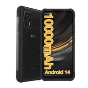 AGM H MAX Rugged Smartphone, 10000mAh 4G LTE Rugged Phone, Android 14, 6.56 400Nits HD+ 90Hz Display, Unisoc T606, Waterproof&Drop-proof&Dustproof, 4GB + 128GB[TF 512GB], 3 Card Slots, OTG, NFC