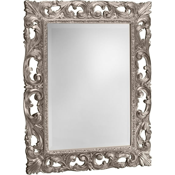 AGM Home Store CP Wall Mirror With Wood Decorated Frame for Bathroom Vanity, Bedroom