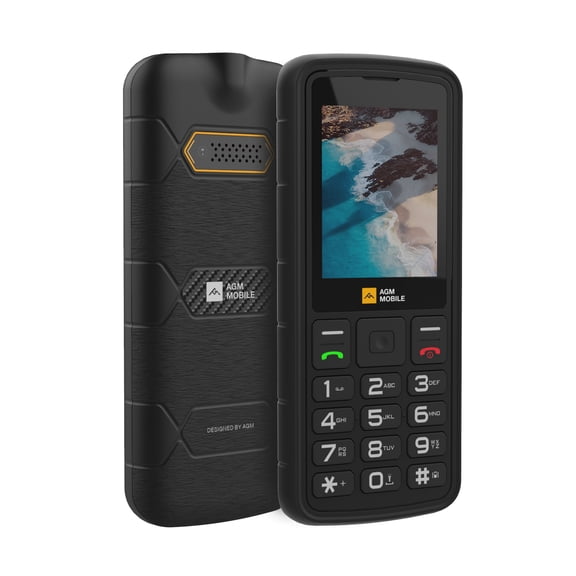 AGM M9 Rugged Feature Phone, 4G Basic Cell Phone, Simple Mobile Phone, Waterproof & Drop-Proof, Large Buttons, Large Fonts, Speed Dial, 3 Card Slots, FM Radio, Flashlight, 1000mAh, for T-Mobile ONLY