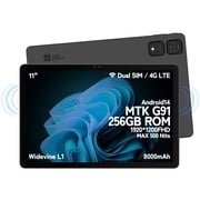 AGM PAD T2 Tablet Android 14, 84+4 GB RAM + 256GB ROM, 11 Inch FHD Display 1920 X 1200, MTK G91/Dual SIM/13MP+8MP+2MP/OTG/GPS/Widevine L1