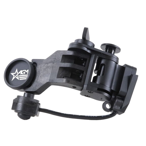 AGM PVS14 J-Arm Dovetail Adapter with NVG Interface Shoe, Auto Shut Off/On, 130 Motion, Black (6103XDJ41)