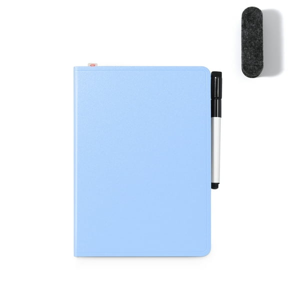 AGM Dry Erase Notebook, 8.4x6.0 Inch Reusable Dry Erase Notebook Erasable Notebook Portable A5 Whiteboard Notebook for Business Home Office, Blue