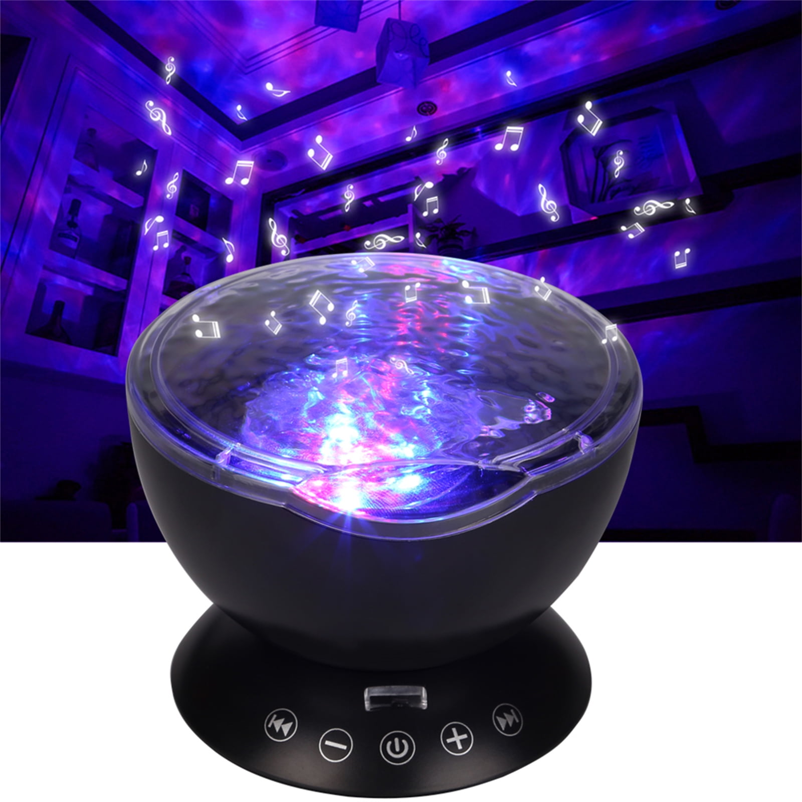 AGM Star Projector, LED Galaxy Projector, Night Light with Music Speaker for Kids Bedroom Decor, Black