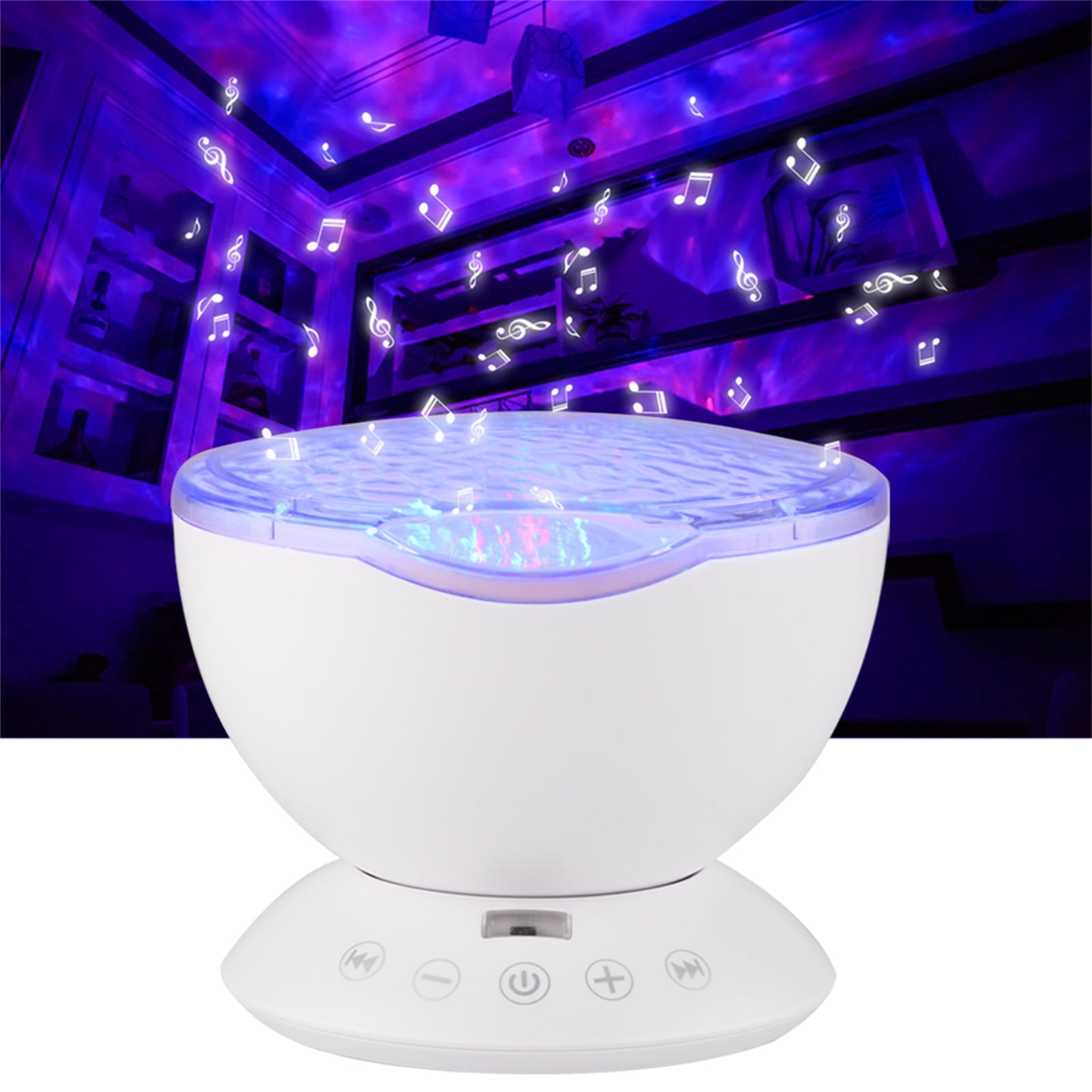 AGM Star Projector, LED Galaxy Night Light with Music Speaker & Remote Control, Bedroom Decor Gift for Kids, White