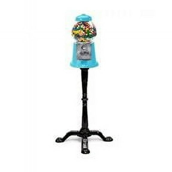 AGMC AGMC-9 15 in. Turquoise Classic Gumball Machine with Antique Style Stand