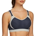 thumbnail image 1 of AGONVIN Women's High Impact Support Wirefree Bounce Control Plus Size Workout Sports Bra Navy Blue 46D, 1 of 6