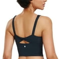 thumbnail image 1 of AGONVIN Women’s Wirefree Padded Twist Back Tank Tops Yoga Sports Bra with Support Black L, 1 of 7