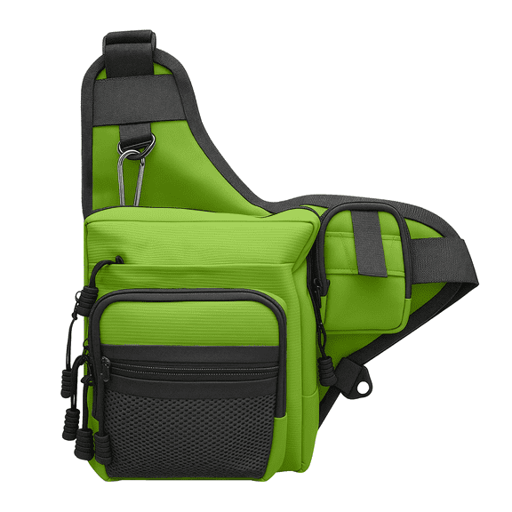 AGOPLEE Multifunctional Fishing Sling Bag, All - Purpose for Fishing, Outings & Travel, Green