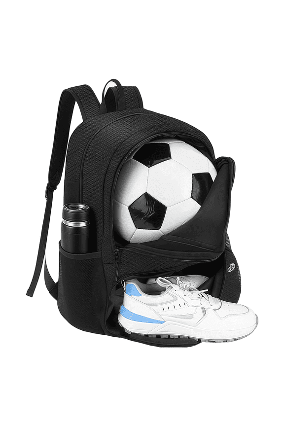 Soccer Backpack with Ball Holder & Shoe Compartment - 36L Water-Resistant Sports Bag for Men & Women, Durable Football/Gym/Volleyball Backpack with Adjustable Straps