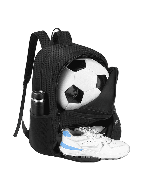 Soccer Backpack with Ball Holder & Shoe Compartment - 36L Water-Resistant Sports Bag for Men & Women, Durable Football/Gym/Volleyball Backpack with Adjustable Straps