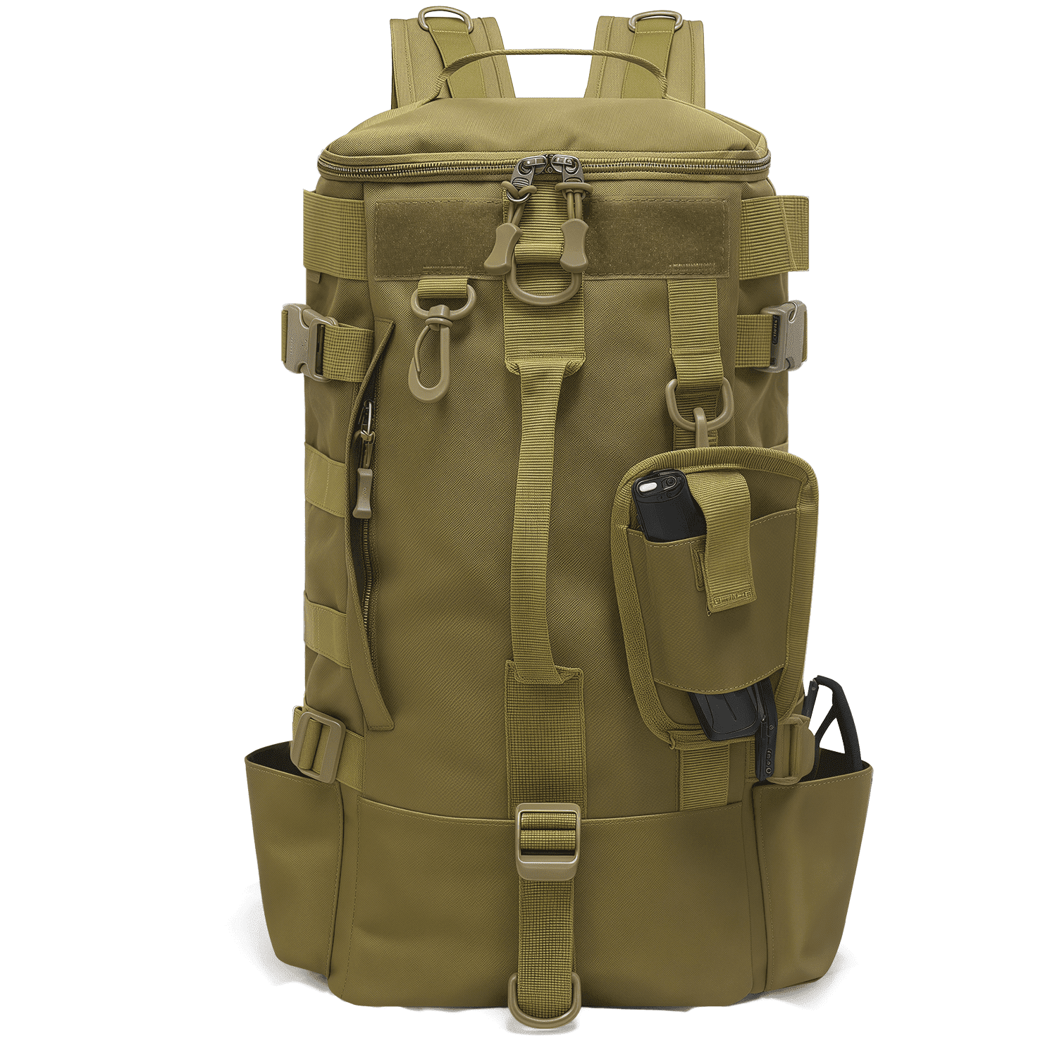 AGOPLEE Unisex Fishing Backpack with Rod Holder, Fishing Tackle Sling Bag, Brown