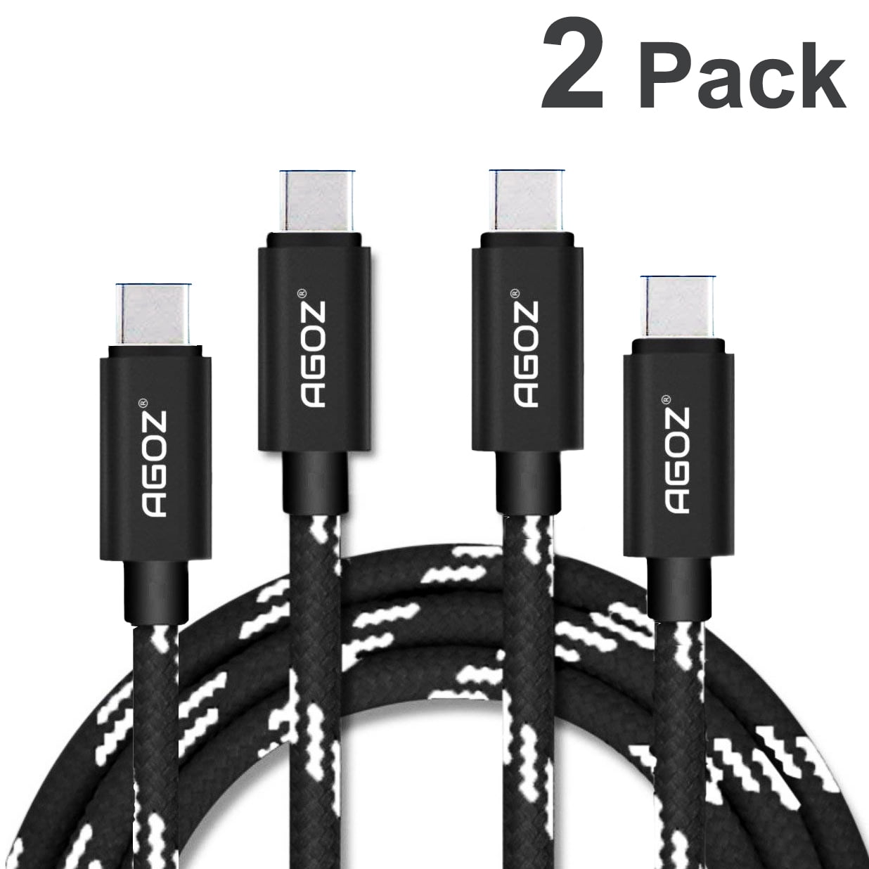 AGOZ 2Pack 6ft USB C to USB C Cable Fast Charger Type C to Type C Cord