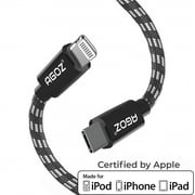 AGOZ Apple MFI Certified 10ft Lightning to USB C Cable Fast Charger Compatible with iPhone 14, 13 Pro Max, 13 Pro, 13 Mini, iPhone 12 Pro Max, 12 Mini, 11 Pro, XS Max, XR, X, XS, SE, 8 Plus, 7, 6