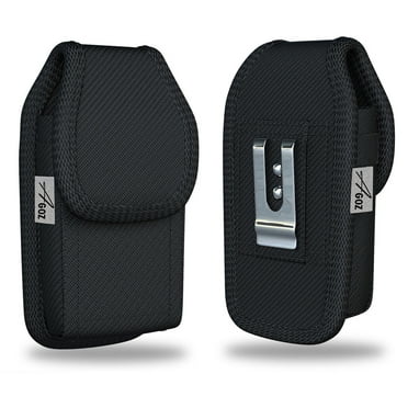 AGOZ Canvas Case Compatible with Dexcom G6 Receiver, Dexcom G7, Mobile CGM System Device Receiver Pouch Holster, with Metal Clip, Belt Loops (4.4 x 2.3 x 0.5 inches)