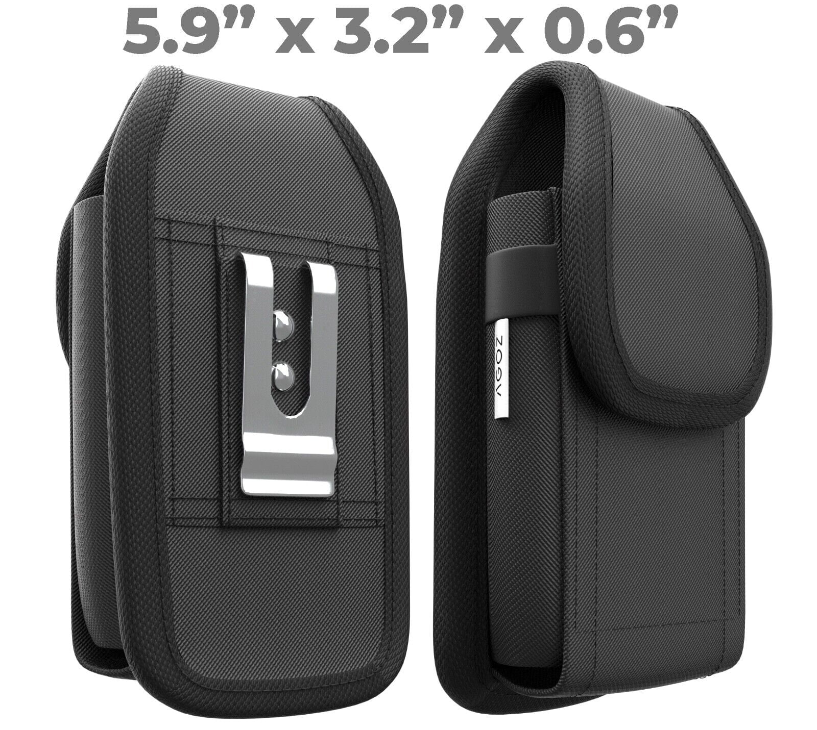 AGOZ Rugged Cell Phone Pouch Velcro Closure Case Canvas Holster