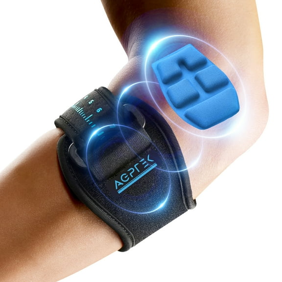 AGPTEK Elbow Brace with 3D Air Cushion for Tendonitis and Tennis Elbow Pain Relief