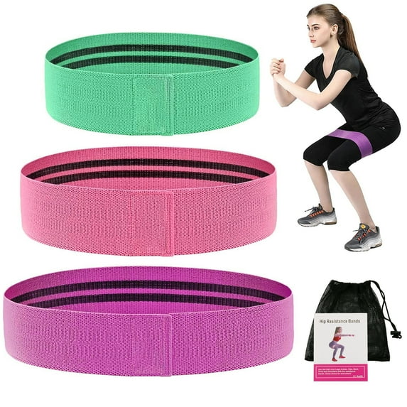 AGPTEK Fabric Loop Resistance Bands: Anti Slip Fabric Fitness Band for Legs and Butt All Training Levels