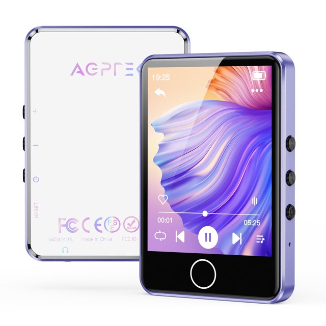 AGPTEK MP3 Player with Touch Screen 2.8 inch Bluetooth 5.3 FM Radio