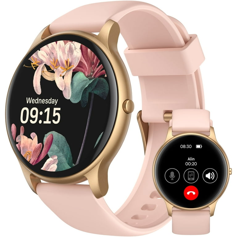 AGPTEK Smart Watch for Women, Smartwatch for Android and iOS Phones IP68  Waterproof Activity Tracker with Full Touch Color Screen Heart Rate Monitor