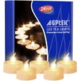 thumbnail image 1 of AGPTEK Timer Flickering Tea Lights 24 Pack Flickering LED Candles with Timer Battery Operated Flameless Tealight Candles for Wedding Holiday Party Home Decoration Warm White, 1 of 10
