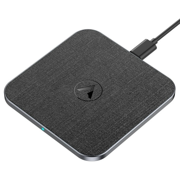 AGPTEK Wireless Charger, Fast Charging Pad with USB-C for Ios Android Phones Samsung Galaxy, Black
