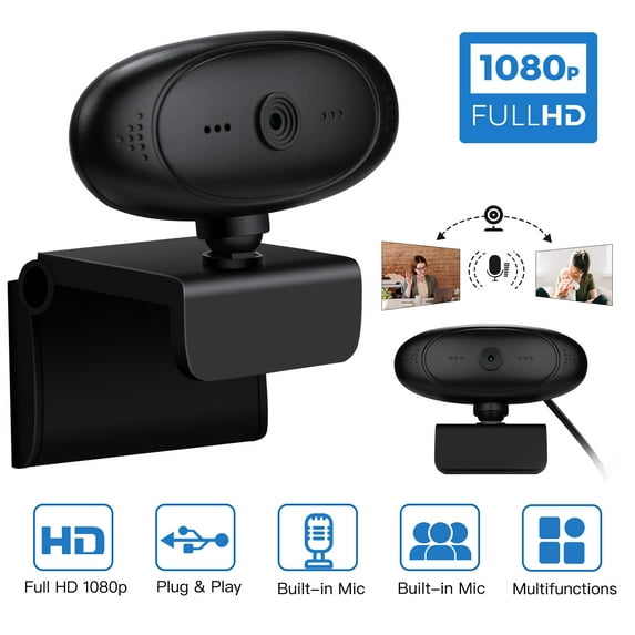 AGPtek 1080P Full HD USB Webcam for PC Desktop & Laptop Web Camera with Microphone