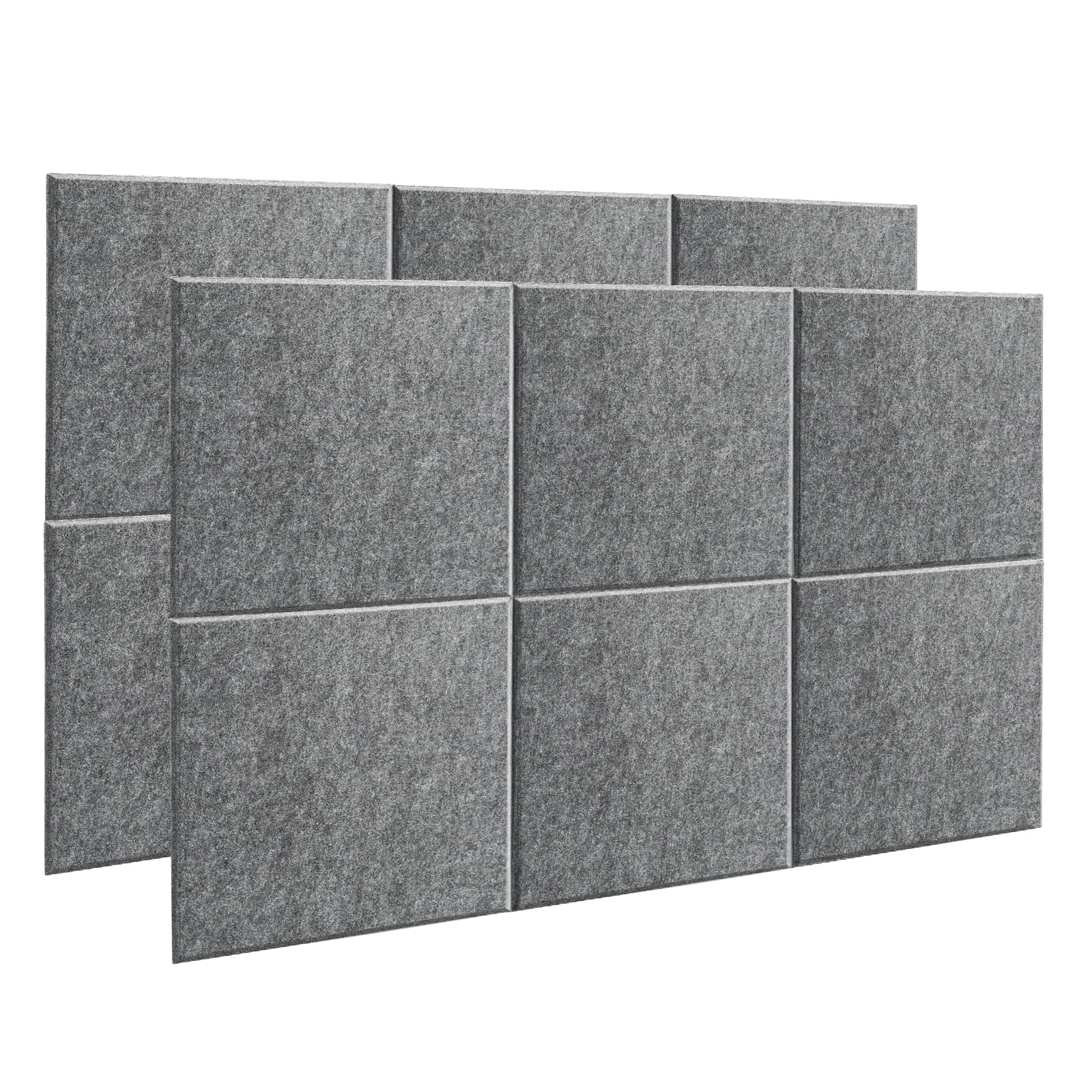 Dark Gray High Density Polyester Acoustic Foam Panels, 12-Pack