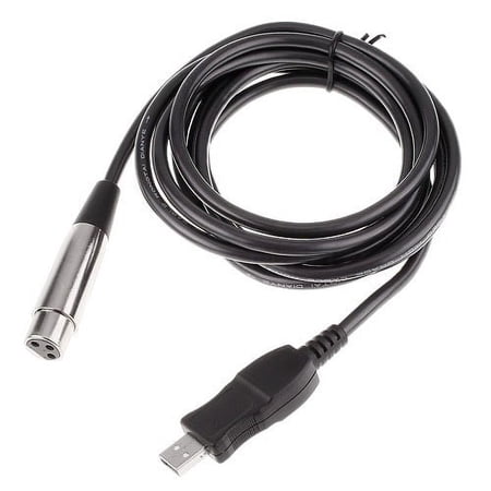 AGPtek 3M Microphone USB MIC Link Cable USB Male to XLR Female