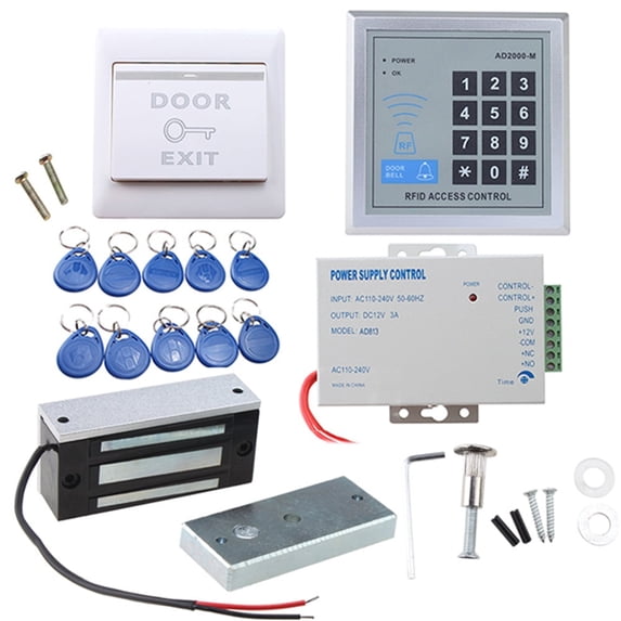 AGPtek RFID Home Security Kit with 60kg 130LB Full set Electromagnetic ...
