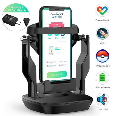 AGPtek Steps Counter Accessories Steps Earning Phone Shaker for Pokemon Go, Non-Noise