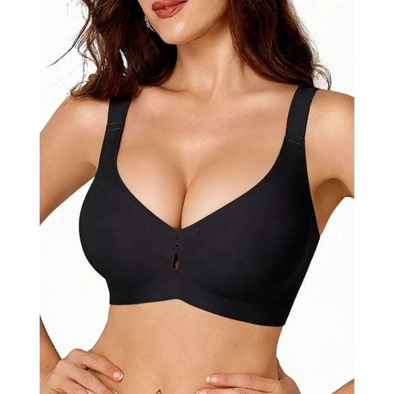 A AGROSTE Wireless Bras for Women Smoothing No Underwire Push Up Seamless Bra Supportive and Lifting Full Coverage Comfort Soft Everyday Bras