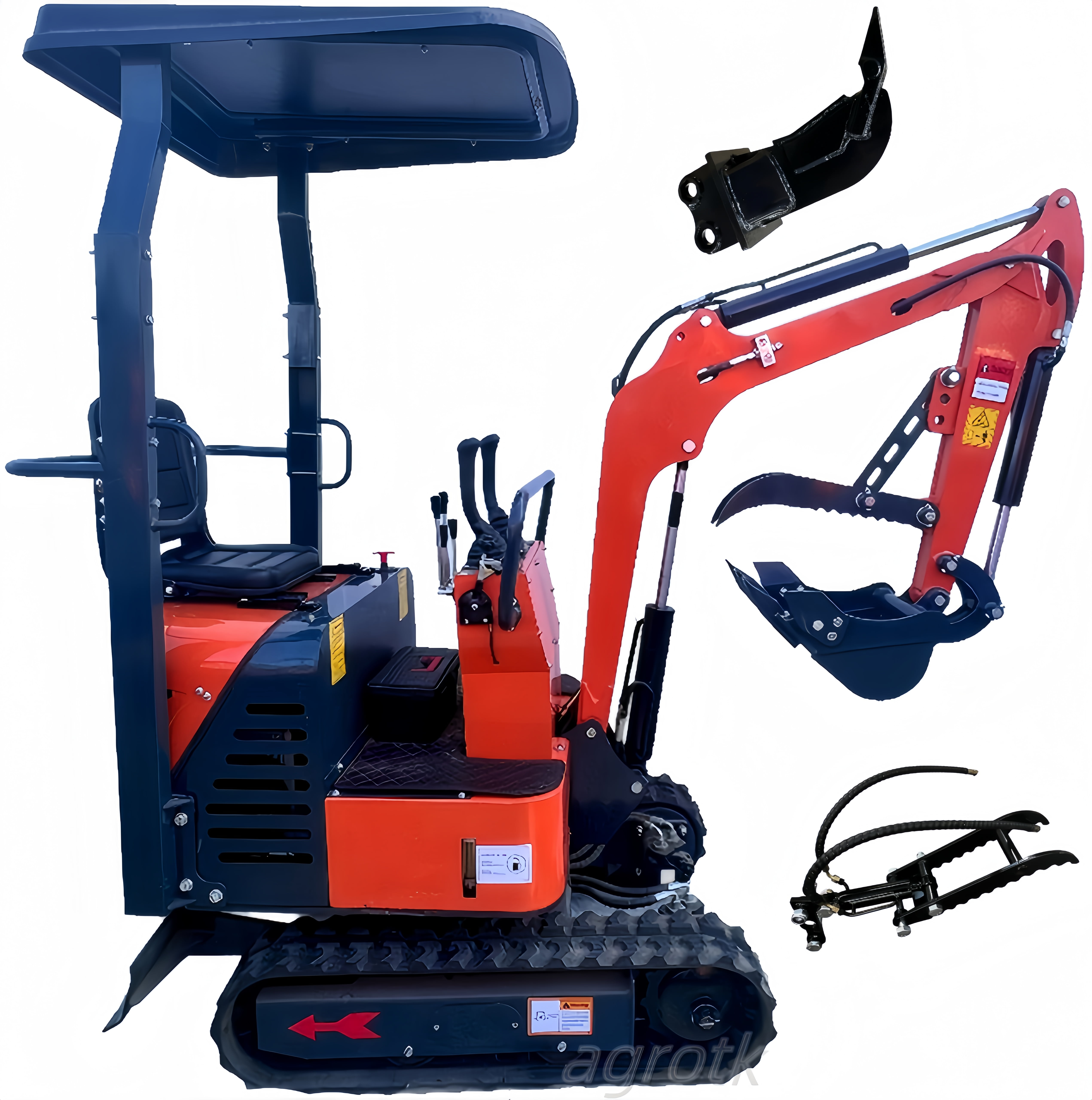 AGROTK 13.5HP Mini Excavator B&S gasline, Assembled | AGT-L12
