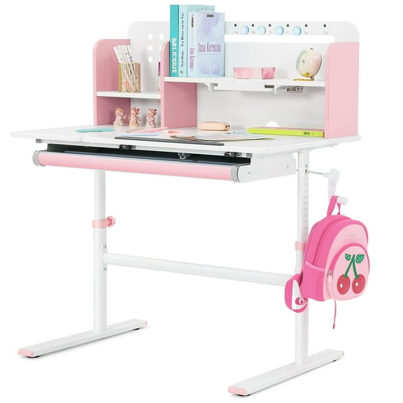 Liftable Height Adjustable Kids Study Desk Ergonomic Children Drafting ...