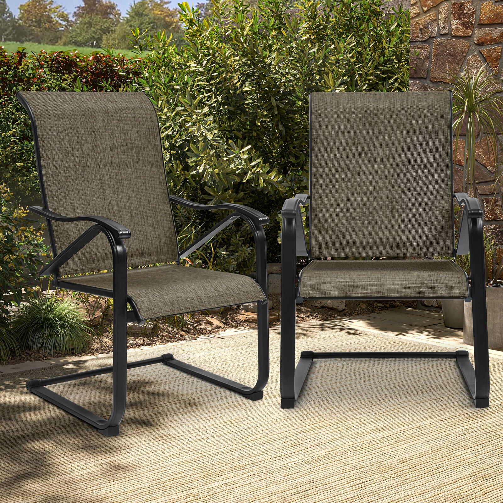 metal outdoor spring chairs