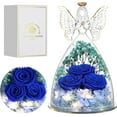 thumbnail image 1 of AGRUL Mothers Day Rose Gifts for Mom, Glass Angel Figurine with Three Roses Gifts,Preserved Forever Real Rose Gifts for Women, Angel Guardian with Rose Gift for Valentine Day Mothers Day - Purple, 1 of 1