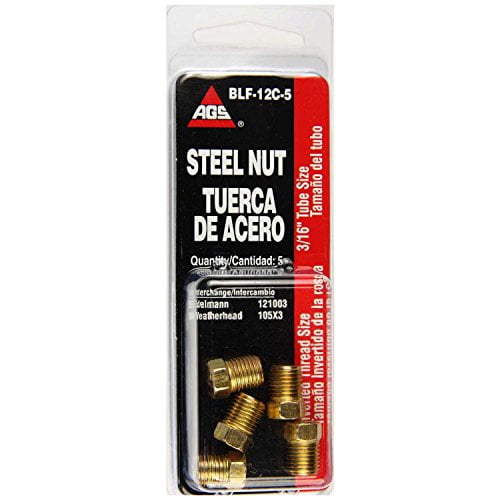 AGS BLF12C5 Steel Brake Line Nut Fitting