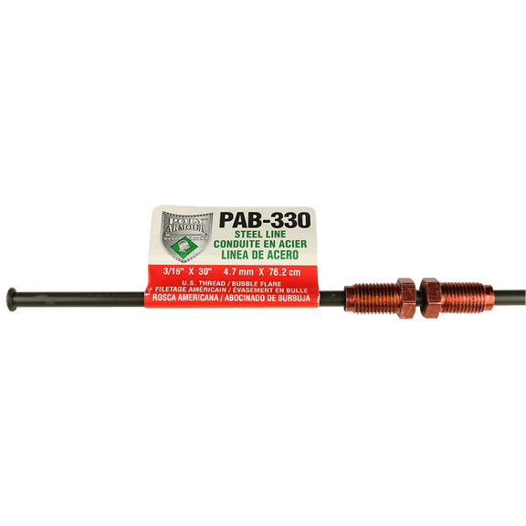 AGS British Poly-Armour PVF Steel Brake Line PAB-330