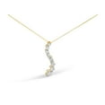 thumbnail image 1 of AGS Certified 14K Yellow Gold 3.0 cttw Baguette and Brilliant Round-Cut Diamond Journey 18" Pendant Necklace (F-G Color, I1-I2 Clarity), 1 of 7